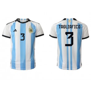 Maillot de foot Argentine Nicolas Tagliafico #3 Domicile Monde 2022 Manches Courte